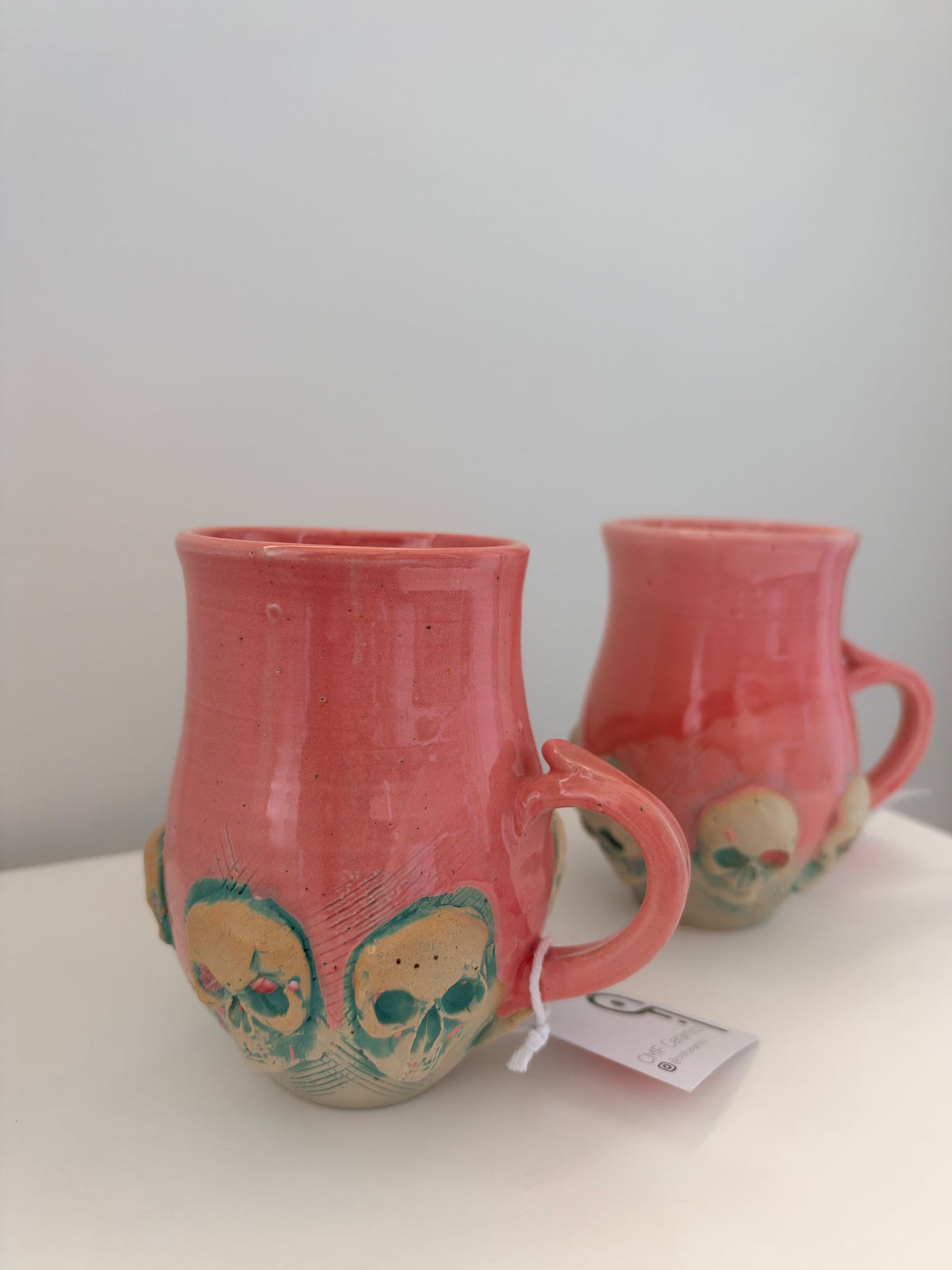 Pink Skull Mugs by Chloe Foster-2