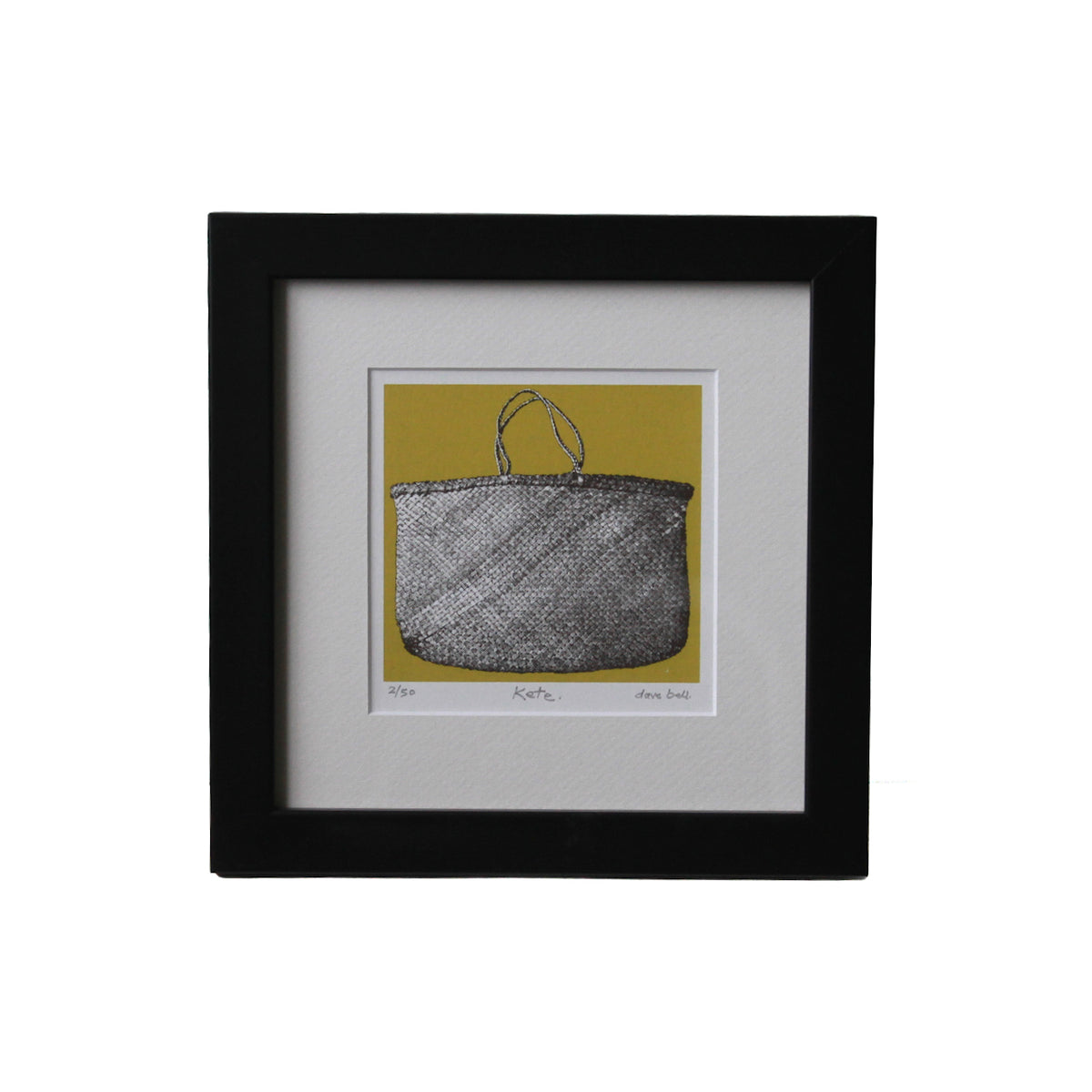 Kete, Assorted colour, Small Framed prints by Dave Bell