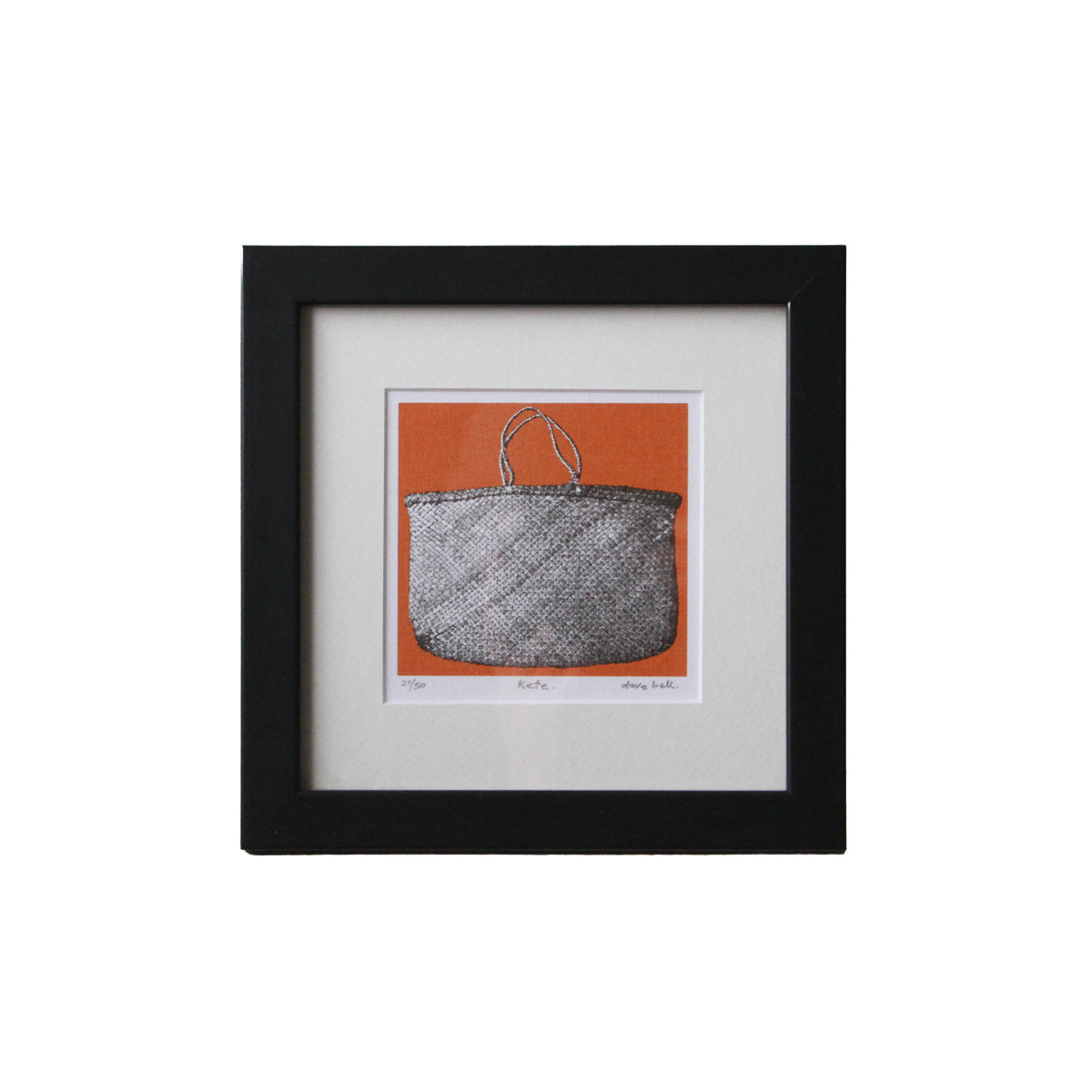 Kete, Assorted colour, Small Framed prints by Dave Bell