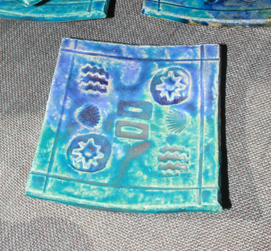 Medium Square plates by Gaeleen Morley