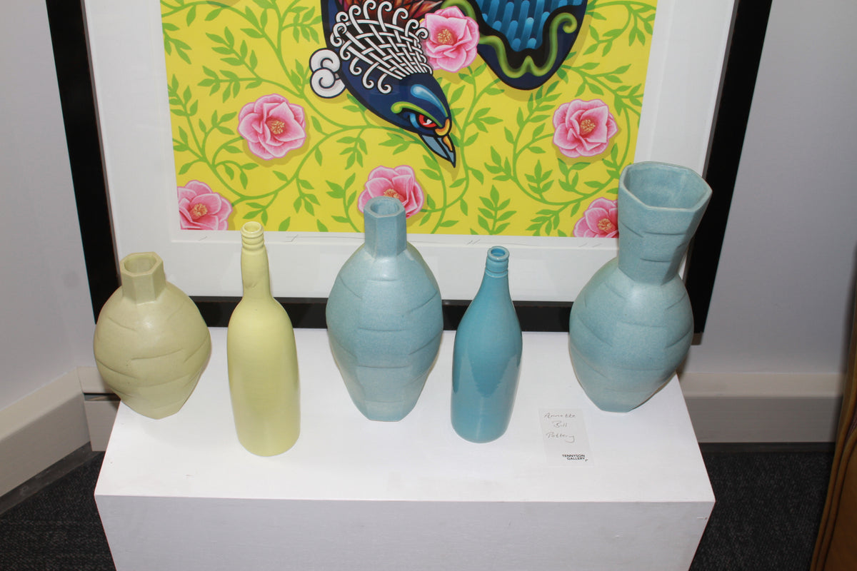 Large Blue Faceted Vase by Annette Bull-3