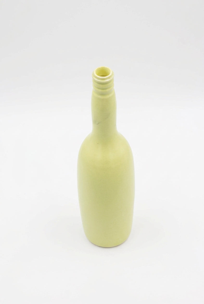 Yellow Bottle Vase by Annette Bull