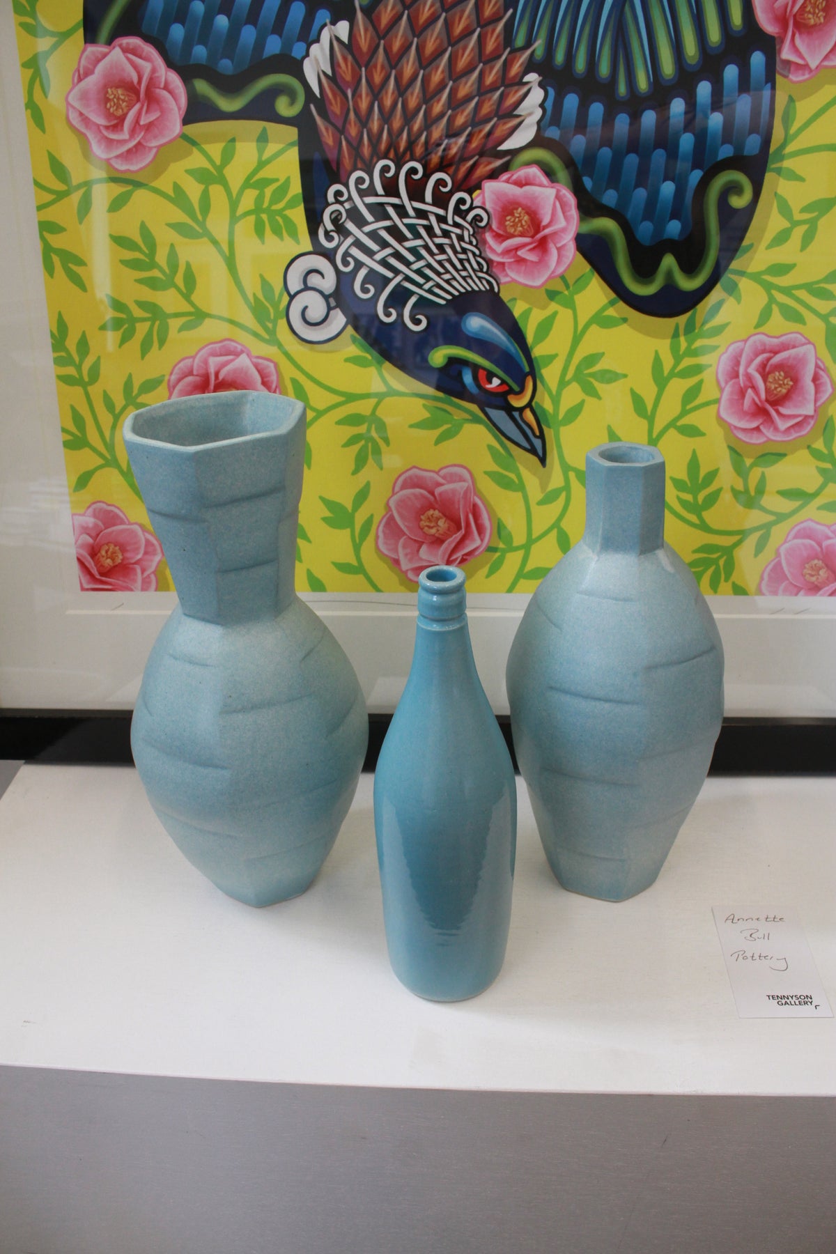 Large Blue Faceted Vase by Annette Bull-2