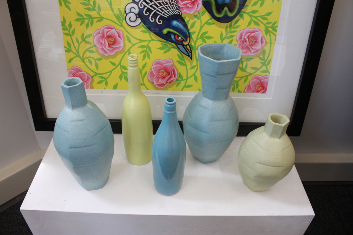 Yellow Bottle Vase by Annette Bull-4