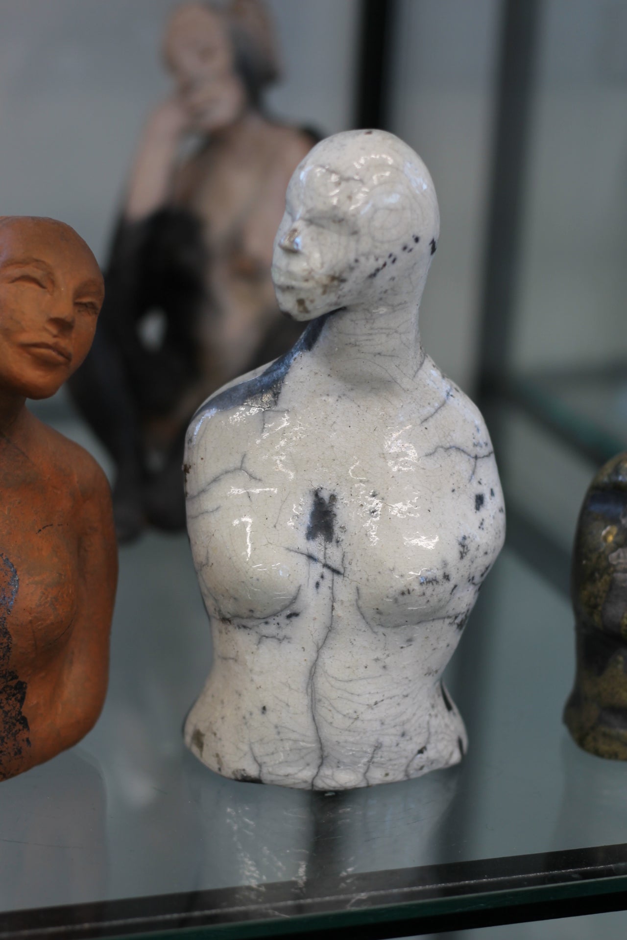 Crackle glaze figure by Sophie Lankovsky