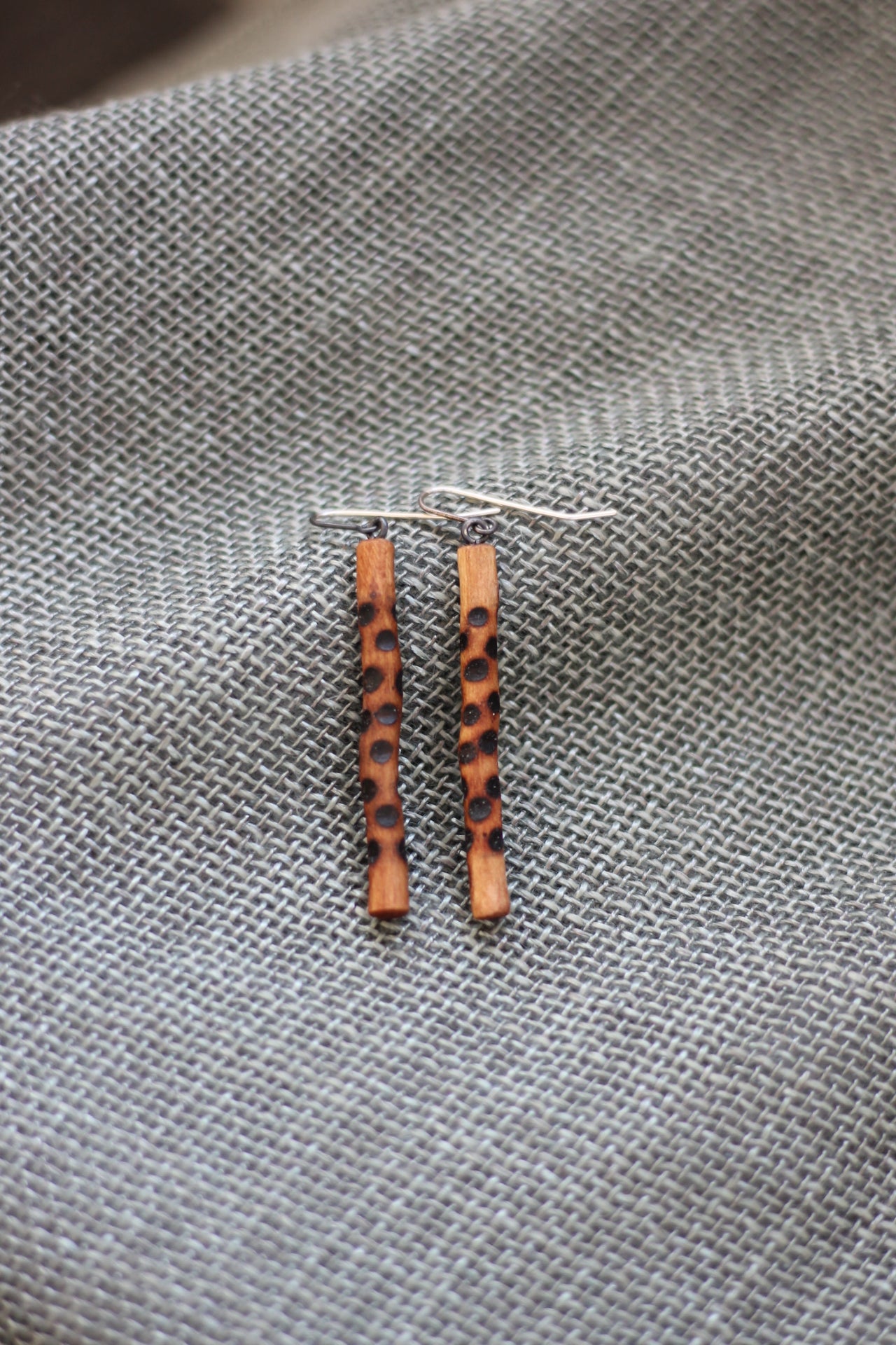 Twig polka dot earrings by Phillipa Gee